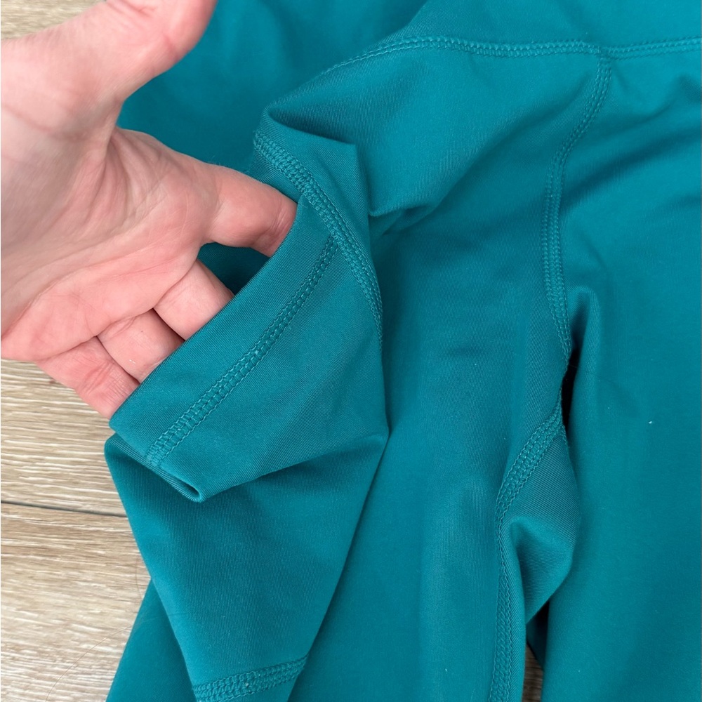 90 degree by Reflex Green Running Perforated  Activewear Leggings M - Picture 4 of 7